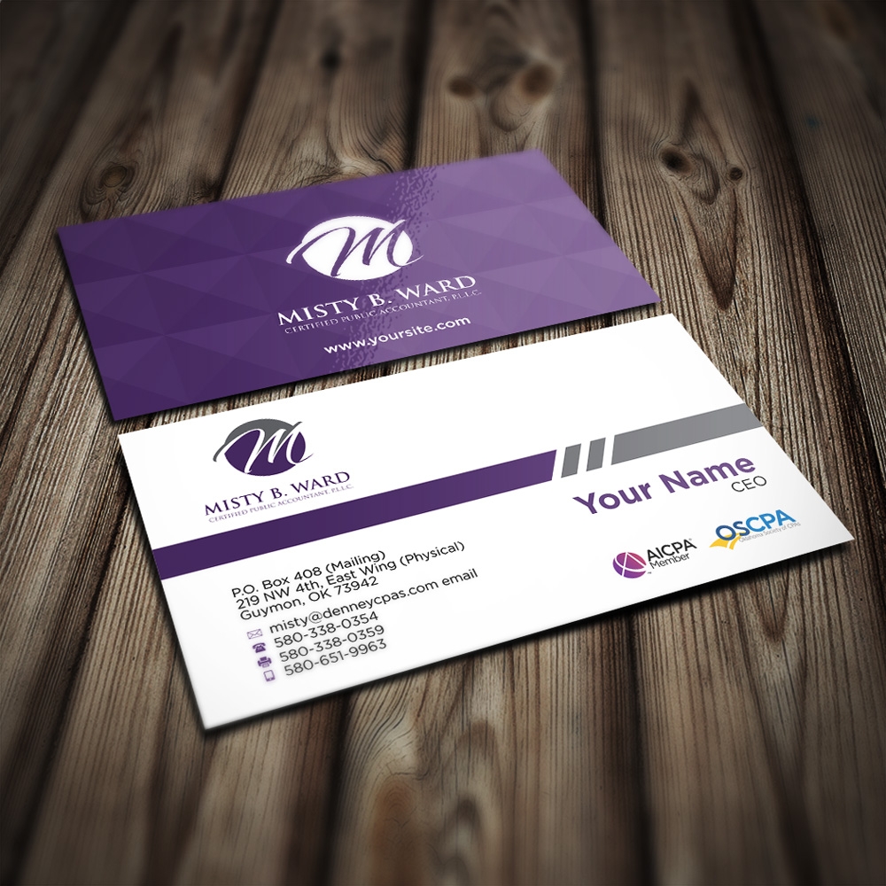 Misty B. Ward, Certified Public Accountant, P.L.L.C. logo design by mletus