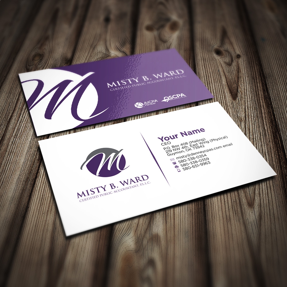 Misty B. Ward, Certified Public Accountant, P.L.L.C. logo design by mletus