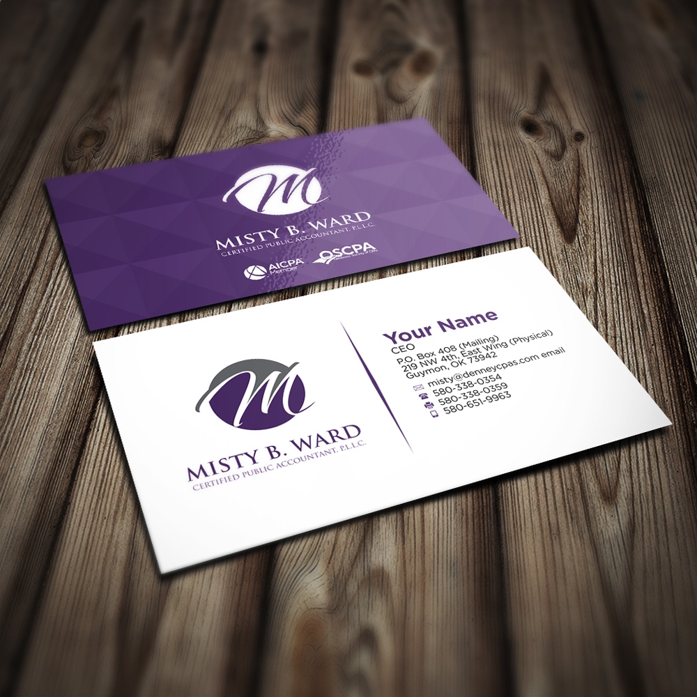 Misty B. Ward, Certified Public Accountant, P.L.L.C. logo design by mletus