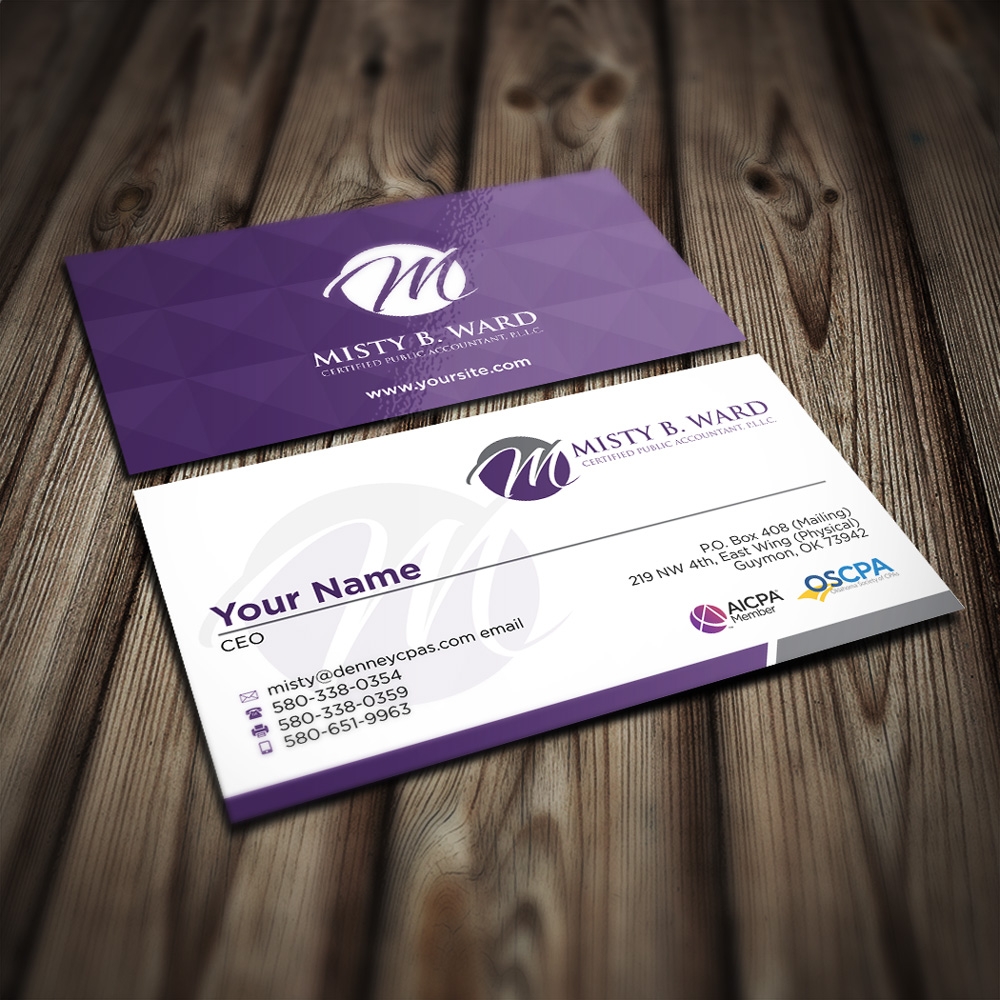 Misty B. Ward, Certified Public Accountant, P.L.L.C. logo design by mletus