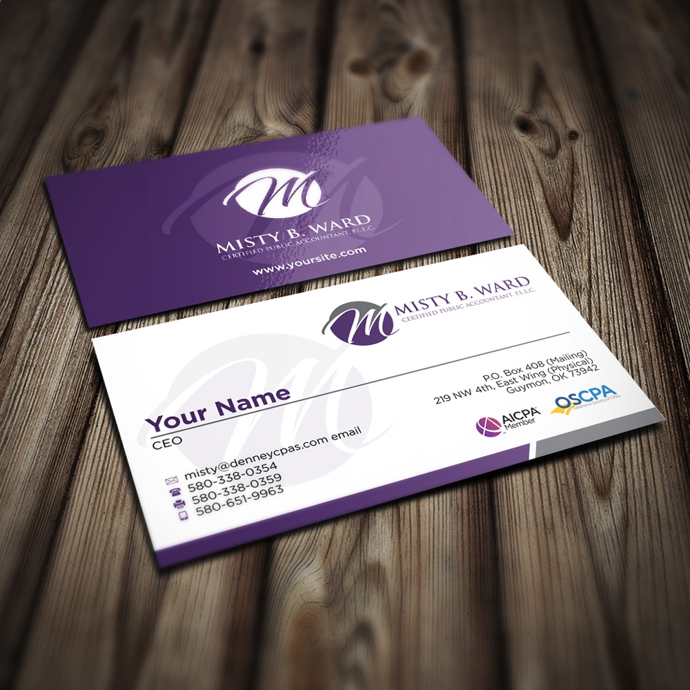 Misty B. Ward, Certified Public Accountant, P.L.L.C. logo design by mletus