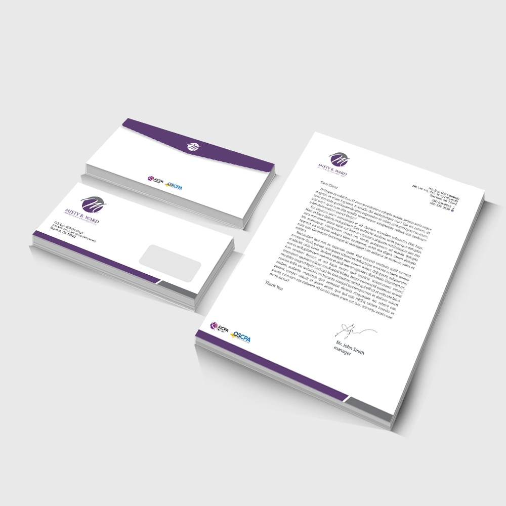 Misty B. Ward, Certified Public Accountant, P.L.L.C. logo design by mletus