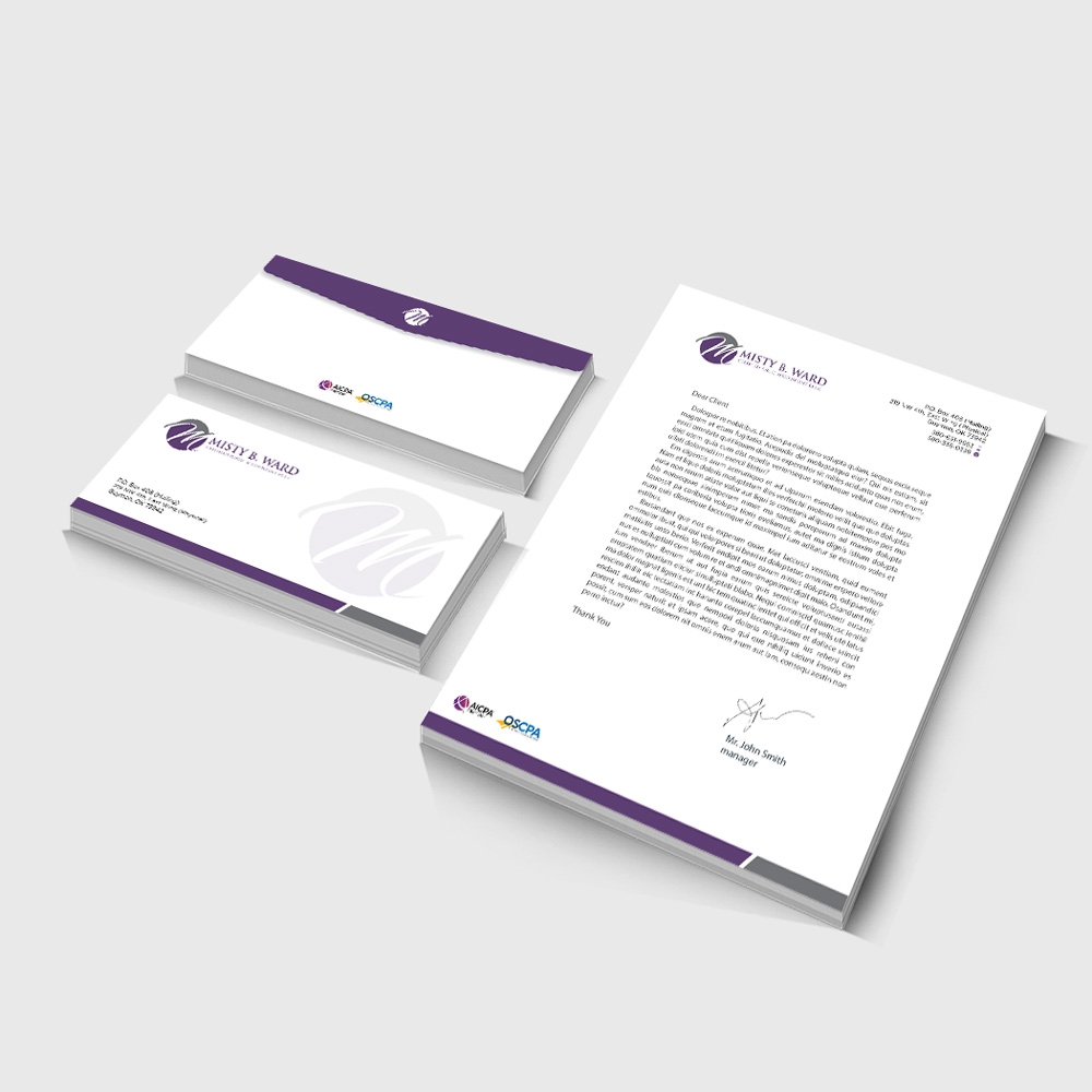 Misty B. Ward, Certified Public Accountant, P.L.L.C. logo design by mletus