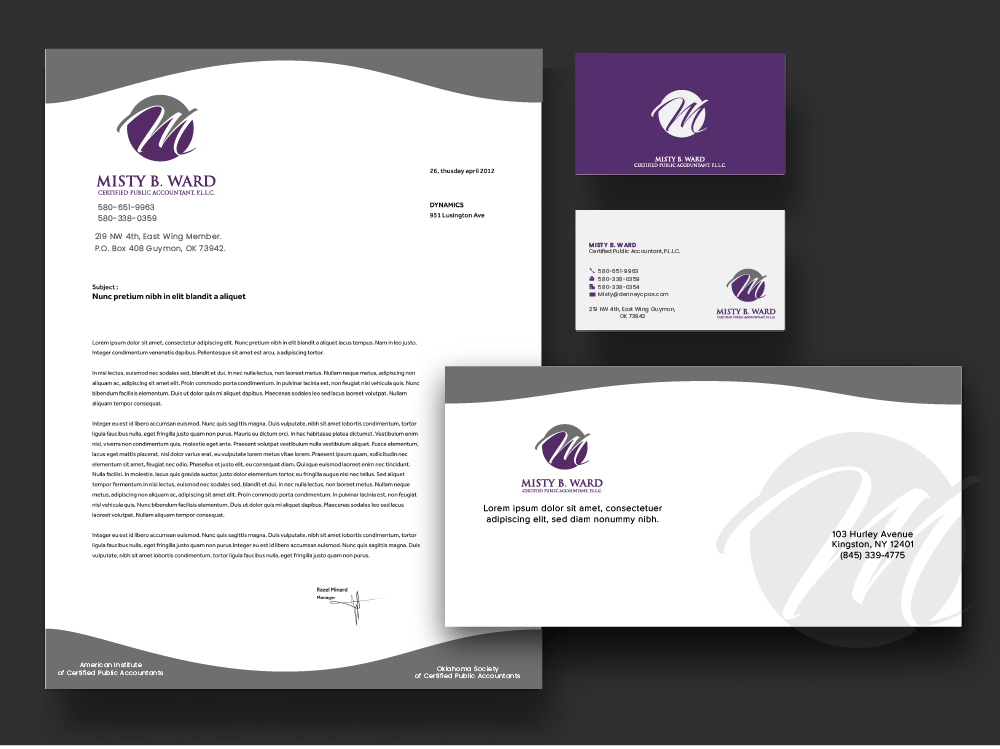 Misty B. Ward, Certified Public Accountant, P.L.L.C. logo design by marodadi