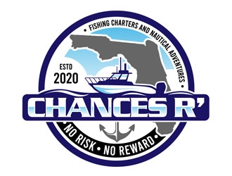 Chances R’ Fishing Charters and Nautical Adventures logo design by DreamLogoDesign