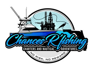 Chances R’ Fishing Charters and Nautical Adventures logo design by DreamLogoDesign