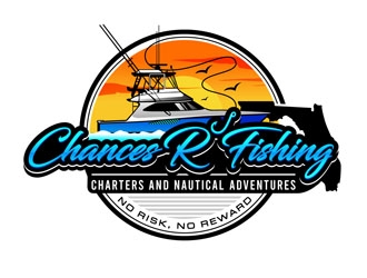 Chances R’ Fishing Charters and Nautical Adventures logo design by DreamLogoDesign