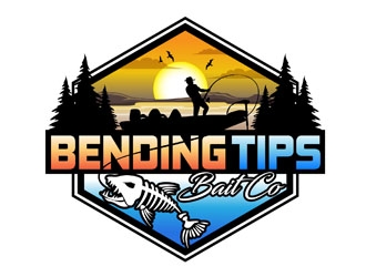 Bending Tips Bait Co logo design by DreamLogoDesign