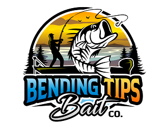 Bending Tips Bait Co logo design by haze