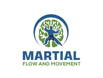 Martial Flow and Movement  logo design by Roma