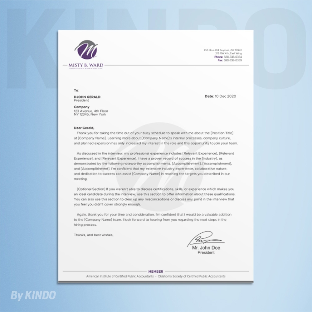 Misty B. Ward, Certified Public Accountant, P.L.L.C. logo design by Kindo