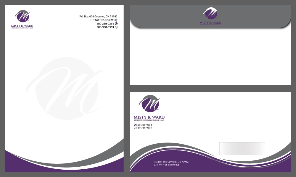 Misty B. Ward, Certified Public Accountant, P.L.L.C. logo design by Gelotine