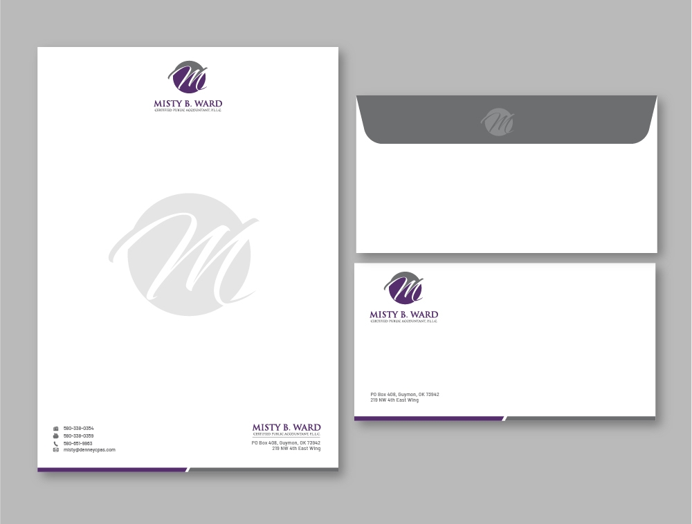 Misty B. Ward, Certified Public Accountant, P.L.L.C. logo design by Niqnish