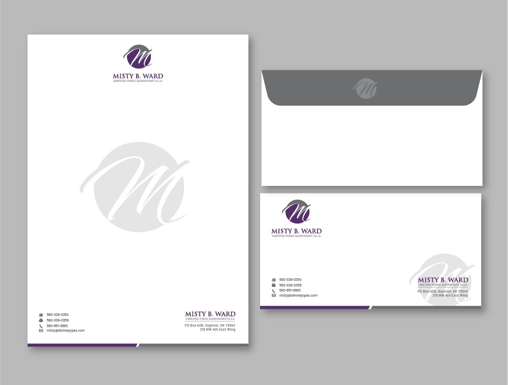 Misty B. Ward, Certified Public Accountant, P.L.L.C. logo design by Niqnish