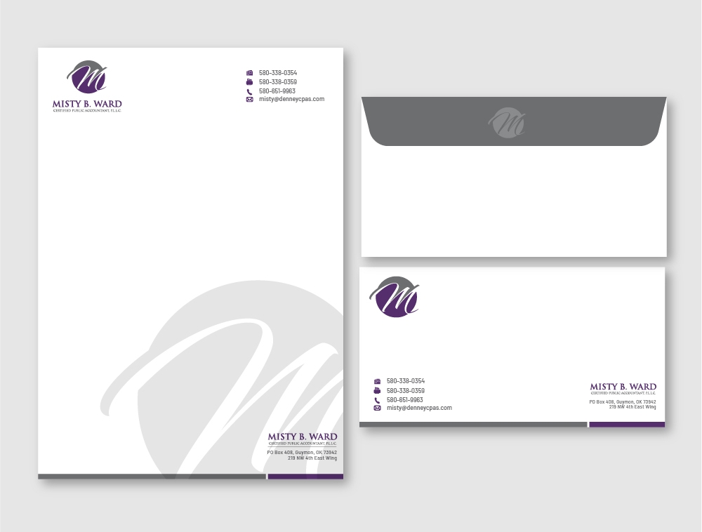Misty B. Ward, Certified Public Accountant, P.L.L.C. logo design by Niqnish