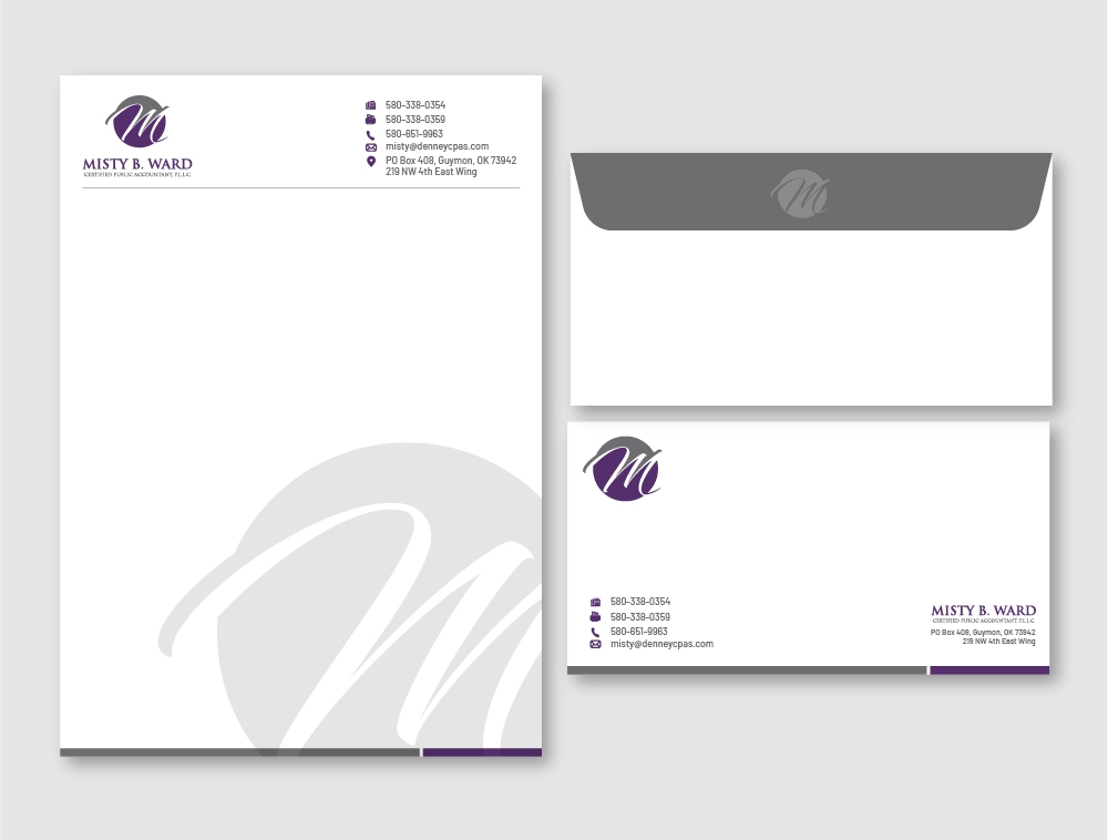 Misty B. Ward, Certified Public Accountant, P.L.L.C. logo design by Niqnish
