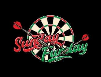Sunday Funday (dart themed logo) logo design by rizuki