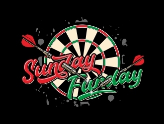Sunday Funday (dart themed logo) logo design by rizuki