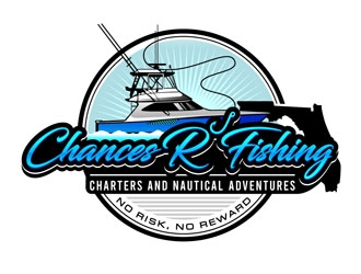 Chances R’ Fishing Charters and Nautical Adventures logo design by DreamLogoDesign