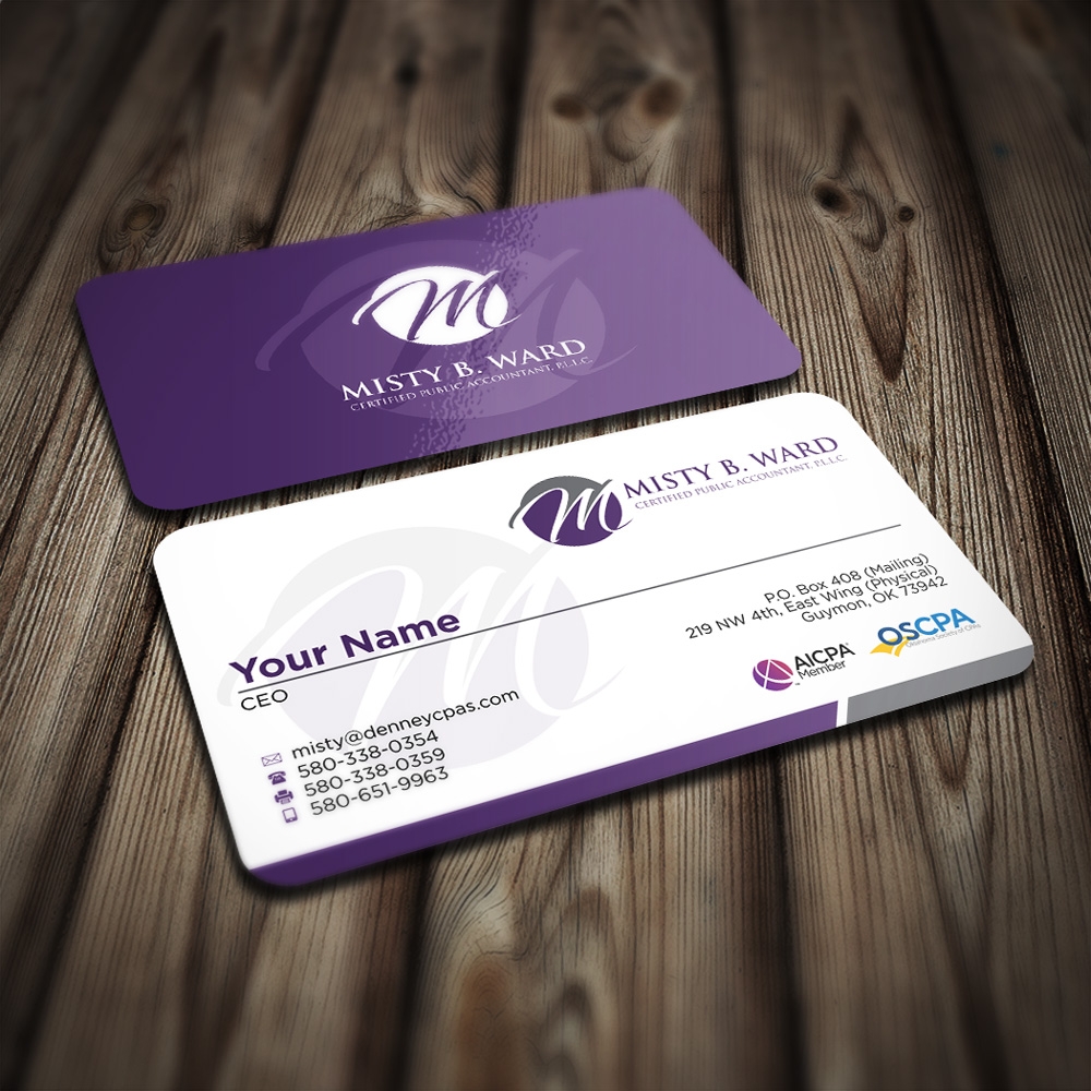 Misty B. Ward, Certified Public Accountant, P.L.L.C. logo design by mletus
