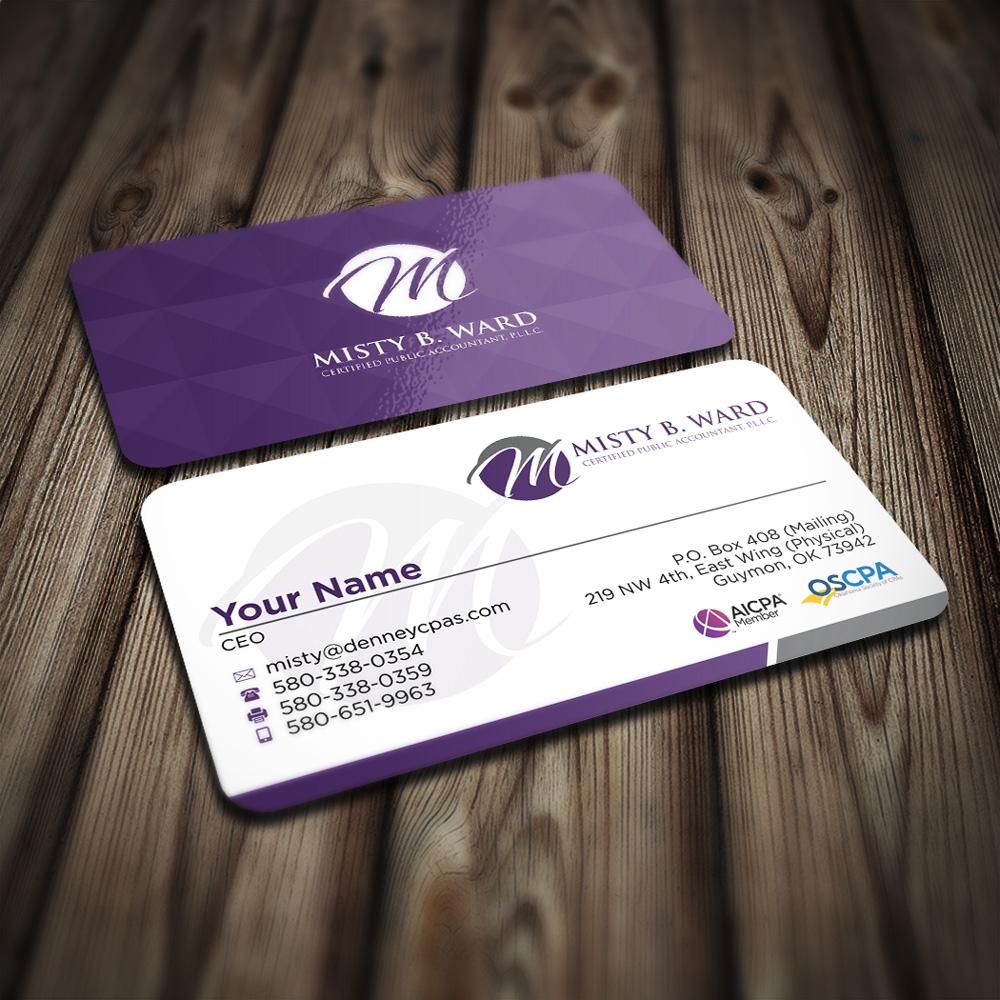 Misty B. Ward, Certified Public Accountant, P.L.L.C. logo design by mletus