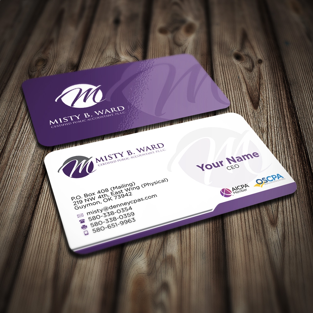 Misty B. Ward, Certified Public Accountant, P.L.L.C. logo design by mletus