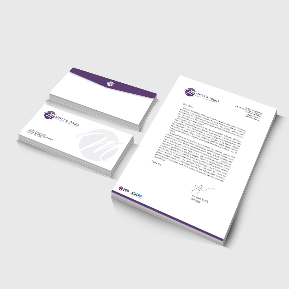 Misty B. Ward, Certified Public Accountant, P.L.L.C. logo design by mletus