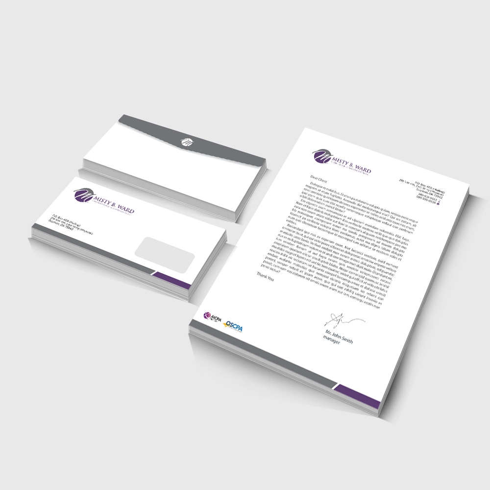 Misty B. Ward, Certified Public Accountant, P.L.L.C. logo design by mletus
