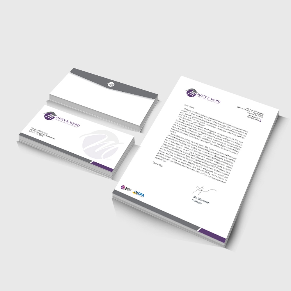 Misty B. Ward, Certified Public Accountant, P.L.L.C. logo design by mletus