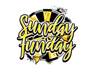 Sunday Funday (dart themed logo) logo design by iamjason