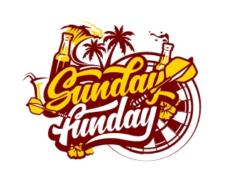 Sunday Funday (dart themed logo) logo design by aRBy
