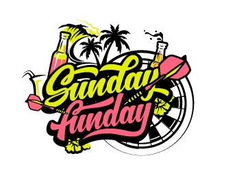 Sunday Funday (dart themed logo) logo design by aRBy