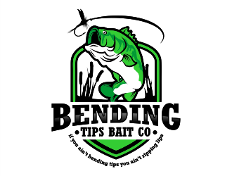 Bending Tips Bait Co logo design by Gwerth