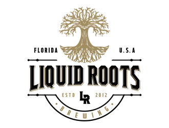 Liquid Roots Brewing  logo design by jm77788