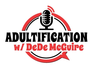 Adultification w/ DeDe McGuire logo design by jaize