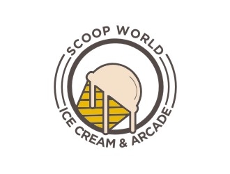 Scoop World Ice Cream &amp; Arcade logo design by sabyan