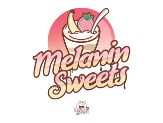 Melanin Sweets logo design by TinaVainilla