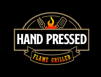 HAND PRESSED FLAME GRILLED logo design by kunejo