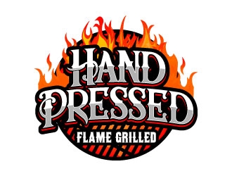 HAND PRESSED FLAME GRILLED logo design by daywalker