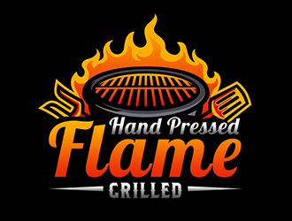 HAND PRESSED FLAME GRILLED logo design by Optimus