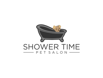 Shower time pet salon logo design by salis17