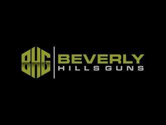 BEVERLY HILLS GUNS logo design by scolessi
