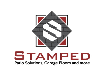 Stamped Patio Solutions, Garage Floors and more logo design by AamirKhan