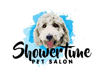 Shower time pet salon logo design by AamirKhan