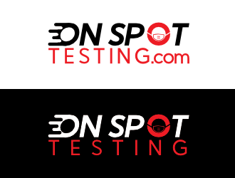 On Spot Testing .com logo design by TinaVainilla