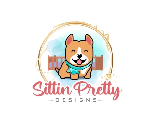 Sittin Pretty Designs  logo design by adm3