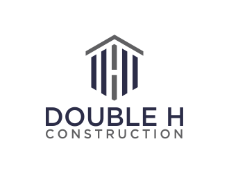 Double H Construction logo design by oke2angconcept