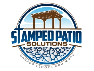 Stamped Patio Solutions, Garage Floors and more logo design by jaize