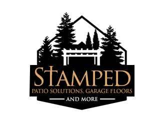 Stamped Patio Solutions, Garage Floors and more logo design by kunejo
