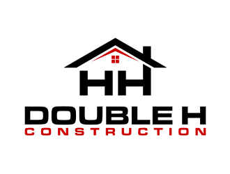 Double H Construction logo design by puthreeone